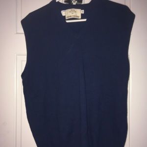 John Deere navy blue sweater vest, size XL